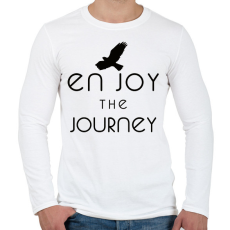 PRINTFASHION ENJOY THE JOURNEY - Férfi hosszú ujjú póló - Fehér