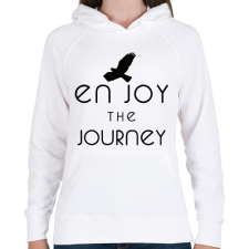 PRINTFASHION ENJOY THE JOURNEY - Női kapucnis pulóver - Fehér női pulóver, kardigán