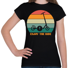 PRINTFASHION Enjoy the ride - Női póló - Fekete