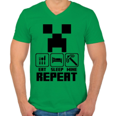 PRINTFASHION Enni, Aludni, Craftolni - Férfi V-nyakú póló - Zöld