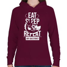 PRINTFASHION Enni, aludni, pecázni - Női kapucnis pulóver - Bordó női pulóver, kardigán