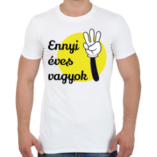 PRINTFASHION Ennyi éves vagyok - Számmal - Férfi póló - Fehér férfi póló