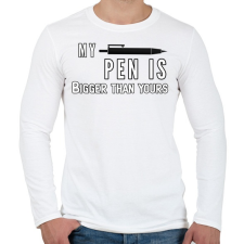 PRINTFASHION Enyém nagyobb... - Férfi hosszú ujjú póló - Fehér férfi póló