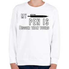PRINTFASHION Enyém nagyobb... - Gyerek pulóver - Fehér