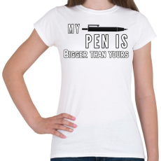 PRINTFASHION Enyém nagyobb... - Női póló - Fehér