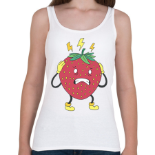 PRINTFASHION Eper - Női atléta - Fehér női trikó