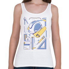 PRINTFASHION Építészmérnök - Női atléta - Fehér