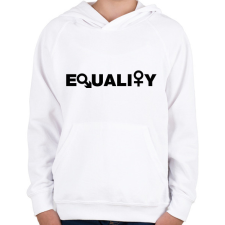 PRINTFASHION Equality - Egyenlőség - Egyenjogúság - Gyerek kapucnis pulóver - Fehér gyerek pulóver, kardigán