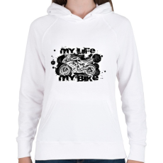 PRINTFASHION er622fh - Női kapucnis pulóver - Fehér