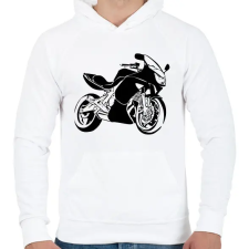 PRINTFASHION er6f - Férfi kapucnis pulóver - Fehér férfi pulóver, kardigán