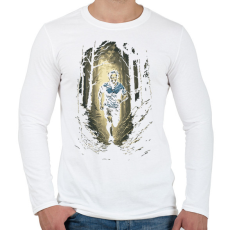 PRINTFASHION Erdei futó - Férfi hosszú ujjú póló - Fehér