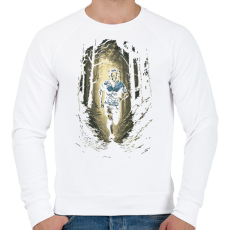 PRINTFASHION Erdei futó - Férfi pulóver - Fehér