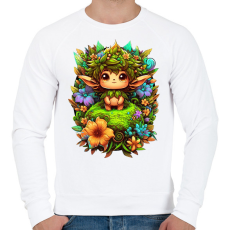 PRINTFASHION Erdei manó - Férfi pulóver - Fehér