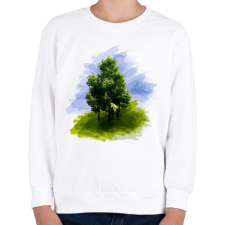 PRINTFASHION erdőben - Gyerek pulóver - Fehér gyerek pulóver, kardigán