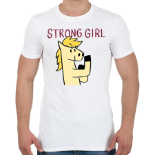 PRINTFASHION Erős csajszi - Férfi póló - Fehér férfi póló