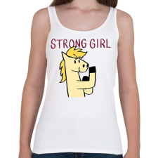 PRINTFASHION Erős csajszi - Női atléta - Fehér női trikó