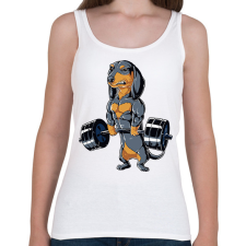 PRINTFASHION Erős tacskó - Női atléta - Fehér női trikó