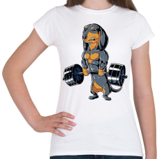 PRINTFASHION Erős tacskó - Női póló - Fehér