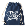 PRINTFASHION Erősebb mint tegnap  - Sportzsák, Tornazsák - Sötétkék