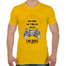 PRINTFASHION Erőszakos játék - Férfi póló - Sárga férfi póló