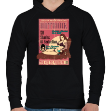 PRINTFASHION Erotikus könyv - Férfi kapucnis pulóver - Fekete