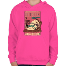 PRINTFASHION Erotikus könyv - Gyerek kapucnis pulóver - Fukszia