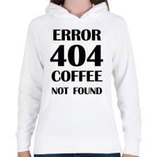 PRINTFASHION Error 404 -Bögre - Női kapucnis pulóver - Fehér női pulóver, kardigán