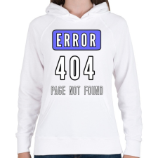 PRINTFASHION ERROR 404 - Női kapucnis pulóver - Fehér női pulóver, kardigán