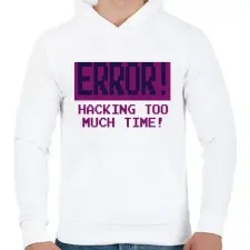 PRINTFASHION ERror - Férfi kapucnis pulóver - Fehér férfi pulóver, kardigán
