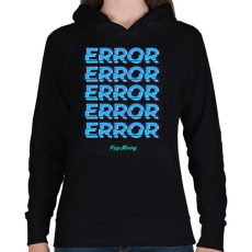 PRINTFASHION ERROR - Női kapucnis pulóver - Fekete