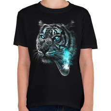 PRINTFASHION Értelmiségi tigris - Gyerek póló - Fekete