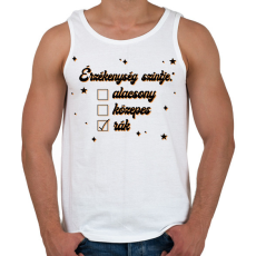 PRINTFASHION Érzékenység szintje - Férfi atléta - Fehér