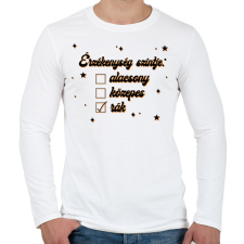 PRINTFASHION Érzékenység szintje - Férfi hosszú ujjú póló - Fehér férfi póló