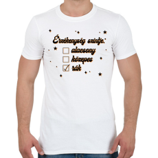 PRINTFASHION Érzékenység szintje - Férfi póló - Fehér