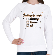 PRINTFASHION Érzékenység szintje - Női pulóver - Fehér