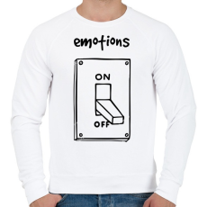 PRINTFASHION Érzelmek Be-Ki - Férfi pulóver - Fehér