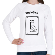 PRINTFASHION Érzelmek Be-Ki - Női pulóver - Fehér