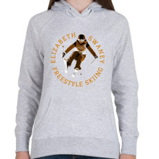 PRINTFASHION Erzsi a sas - Női kapucnis pulóver - Sport szürke