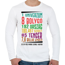 PRINTFASHION És én még mindig szingli vagyok - Férfi hosszú ujjú póló - Fehér férfi póló