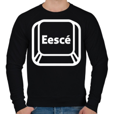 PRINTFASHION "Esc" billentyű - Férfi pulóver - Fekete férfi pulóver, kardigán