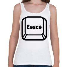 PRINTFASHION "Esc" billentyű - Női atléta - Fehér női trikó