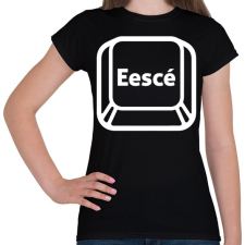 PRINTFASHION "Esc" billentyű - Női póló - Fekete női póló