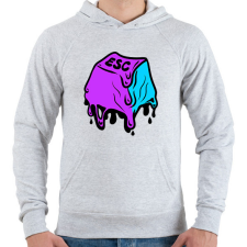 PRINTFASHION ESC olvadás - graffiti - Férfi kapucnis pulóver - Sport szürke férfi pulóver, kardigán