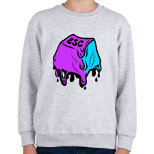 PRINTFASHION ESC olvadás - graffiti - Gyerek pulóver - Sport szürke gyerek pulóver, kardigán