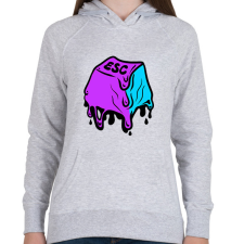 PRINTFASHION ESC olvadás - graffiti - Női kapucnis pulóver - Sport szürke női pulóver, kardigán