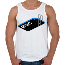 PRINTFASHION Escape - Férfi atléta - Fehér atléta, trikó