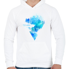 PRINTFASHION Escape from town - Férfi kapucnis pulóver - Fehér férfi pulóver, kardigán