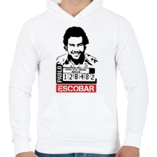 PRINTFASHION Escobar - Férfi kapucnis pulóver - Fehér férfi pulóver, kardigán