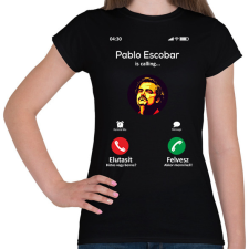 PRINTFASHION Escobar magyar feketére - Női póló - Fekete női póló