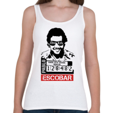 PRINTFASHION Escobar thug life - Női atléta - Fehér női trikó